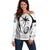 Custom Fiji Rugby Off Shoulder Sweater Fijian Warrior White