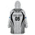 Custom Fiji Rugby Wearable Blanket Hoodie Fijian Warrior White