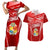 Custom Tonga Rugby Couples Matching Short Sleeve Bodycon Dress and Hawaiian Shirt Kupesi Ngatu Pattern