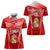 Custom Tonga Rugby Women Polo Shirt Kupesi Ngatu Pattern