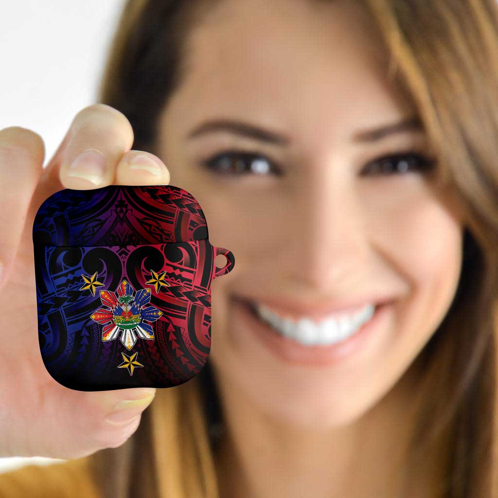 Haiti Philippines AirPods Case Haitian Coat Of Arms With Filipino Sun LT05 - Polynesian Pride