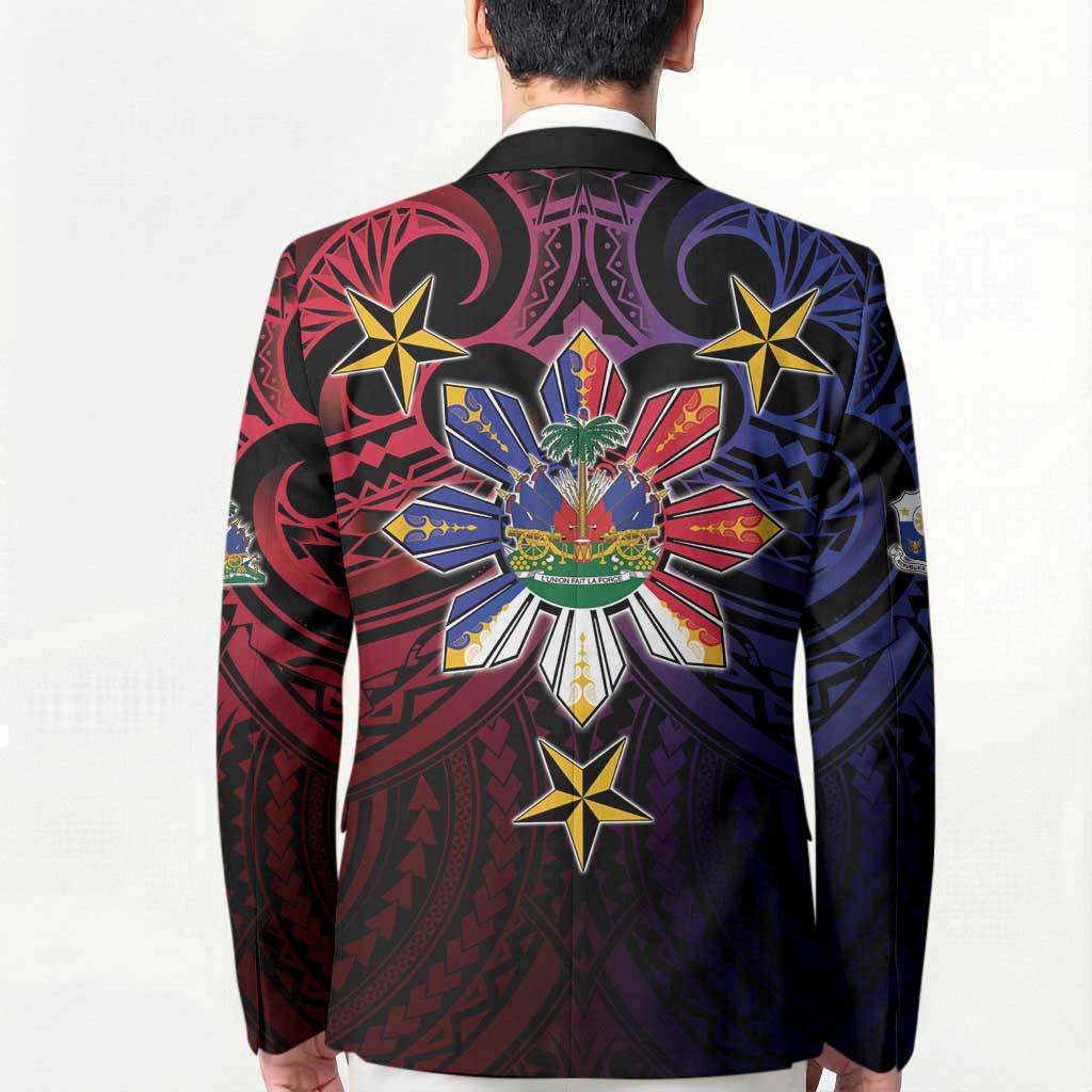 Haiti Philippines Blazer Haitian Coat Of Arms With Filipino Sun