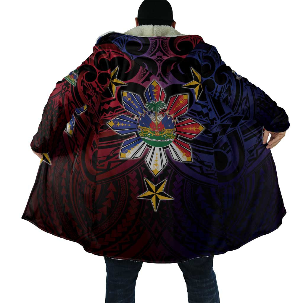 Haiti Philippines Cloak Haitian Coat Of Arms With Filipino Sun