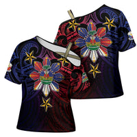 Haiti Philippines Cross Shoulder Shirt Haitian Coat Of Arms With Filipino Sun LT05 - Polynesian Pride