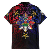 Haiti Philippines Family Matching Mermaid Dress and Hawaiian Shirt Haitian Coat Of Arms With Filipino Sun LT05 - Polynesian Pride