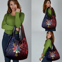 Haiti Philippines Grocery Bag Haitian Coat Of Arms With Filipino Sun LT05 - Polynesian Pride