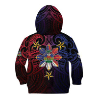 Haiti Philippines Kid Hoodie Haitian Coat Of Arms With Filipino Sun LT05 - Polynesian Pride