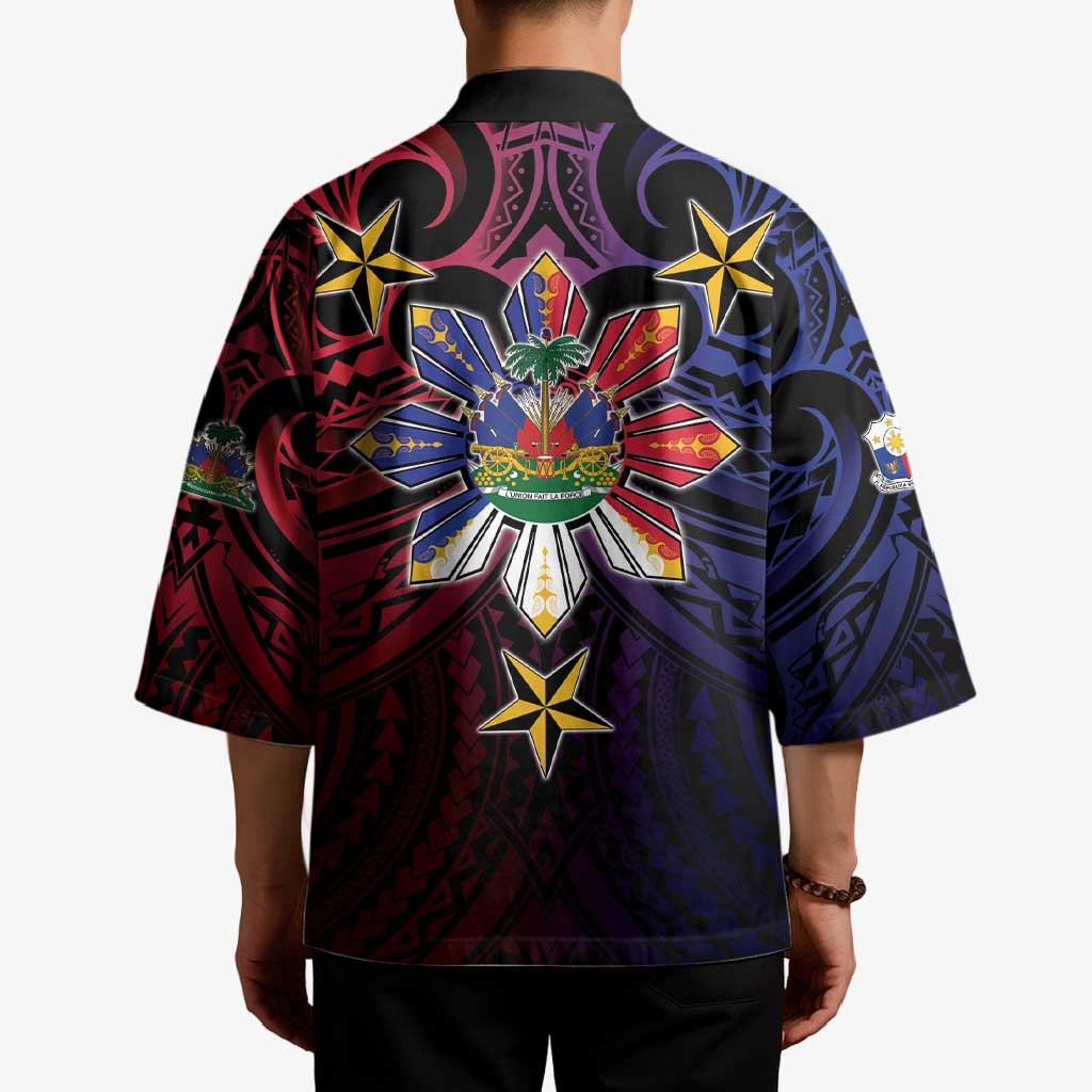 Haiti Philippines Kimono Haitian Coat Of Arms With Filipino Sun