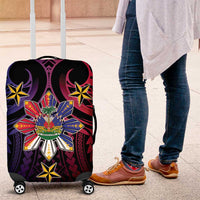 Haiti Philippines Luggage Cover Haitian Coat Of Arms With Filipino Sun LT05 Black - Polynesian Pride