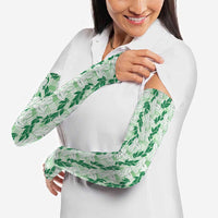 Hawaii Ti Leaf Maile Tuberose Lei Arm Sleeves With Hanalei Leaf Green LT05 - Polynesian Pride