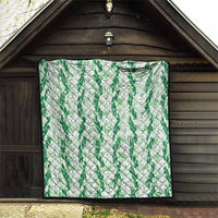 Hawaii Ti Leaf Maile Tuberose Lei Quilt With Hanalei Leaf Green LT05 - Polynesian Pride