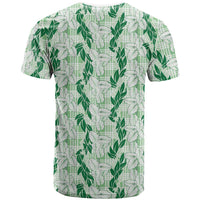 Hawaii Ti Leaf Maile Tuberose Lei T Shirt With Hanalei Leaf Green LT05 - Polynesian Pride