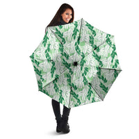 Hawaii Ti Leaf Maile Tuberose Lei Umbrella With Hanalei Leaf Green LT05 - Polynesian Pride