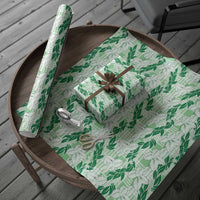 Hawaii Ti Leaf Maile Tuberose Lei Wrapping Paper With Hanalei Leaf Green LT05 - Polynesian Pride