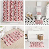 Hawaii Ti Leaf Maile Tuberose Lei Bathroom Set With Hanalei Leaf Red LT05 - Polynesian Pride
