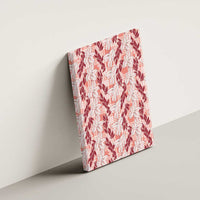 Hawaii Ti Leaf Maile Tuberose Lei Canvas Wall Art With Hanalei Leaf Red LT05 - Polynesian Pride