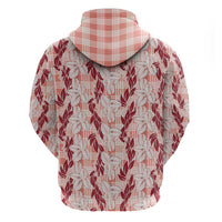 Hawaii Ti Leaf Maile Tuberose Lei Hoodie With Hanalei Leaf Red LT05 - Polynesian Pride