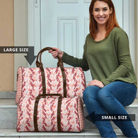 Hawaii Ti Leaf Maile Tuberose Lei Travel Bag With Hanalei Leaf Red LT05 - Polynesian Pride