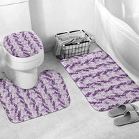 Hawaii Ti Leaf Maile Tuberose Lei Bathroom Set With Hanalei Leaf Purple LT05 Mat Set Only (3 pcs) One Size Purple - Polynesian Pride