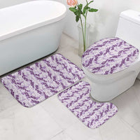 Hawaii Ti Leaf Maile Tuberose Lei Bathroom Set With Hanalei Leaf Purple LT05 - Polynesian Pride