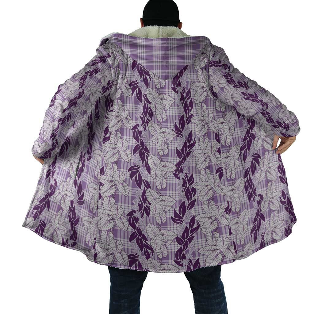 Hawaii Ti Leaf Maile Tuberose Lei Cloak With Hanalei Leaf Purple LT05 - Polynesian Pride