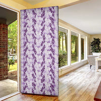 Hawaii Ti Leaf Maile Tuberose Lei Door Cover With Hanalei Leaf Purple LT05 - Polynesian Pride