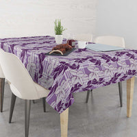 Hawaii Ti Leaf Maile Tuberose Lei Tablecloth With Hanalei Leaf Purple LT05 - Polynesian Pride