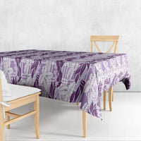 Hawaii Ti Leaf Maile Tuberose Lei Tablecloth With Hanalei Leaf Purple LT05 - Polynesian Pride