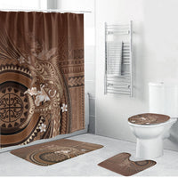 Samoa Tatau Marlin Bathroom Set With Siapo Motifs Brown