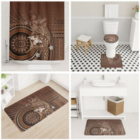 Samoa Tatau Marlin Bathroom Set With Siapo Motifs Brown