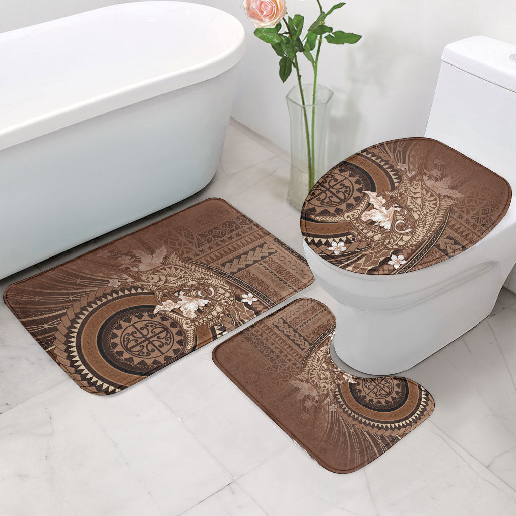 Samoa Tatau Marlin Bathroom Set With Siapo Motifs Brown