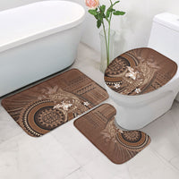 Samoa Tatau Marlin Bathroom Set With Siapo Motifs Brown