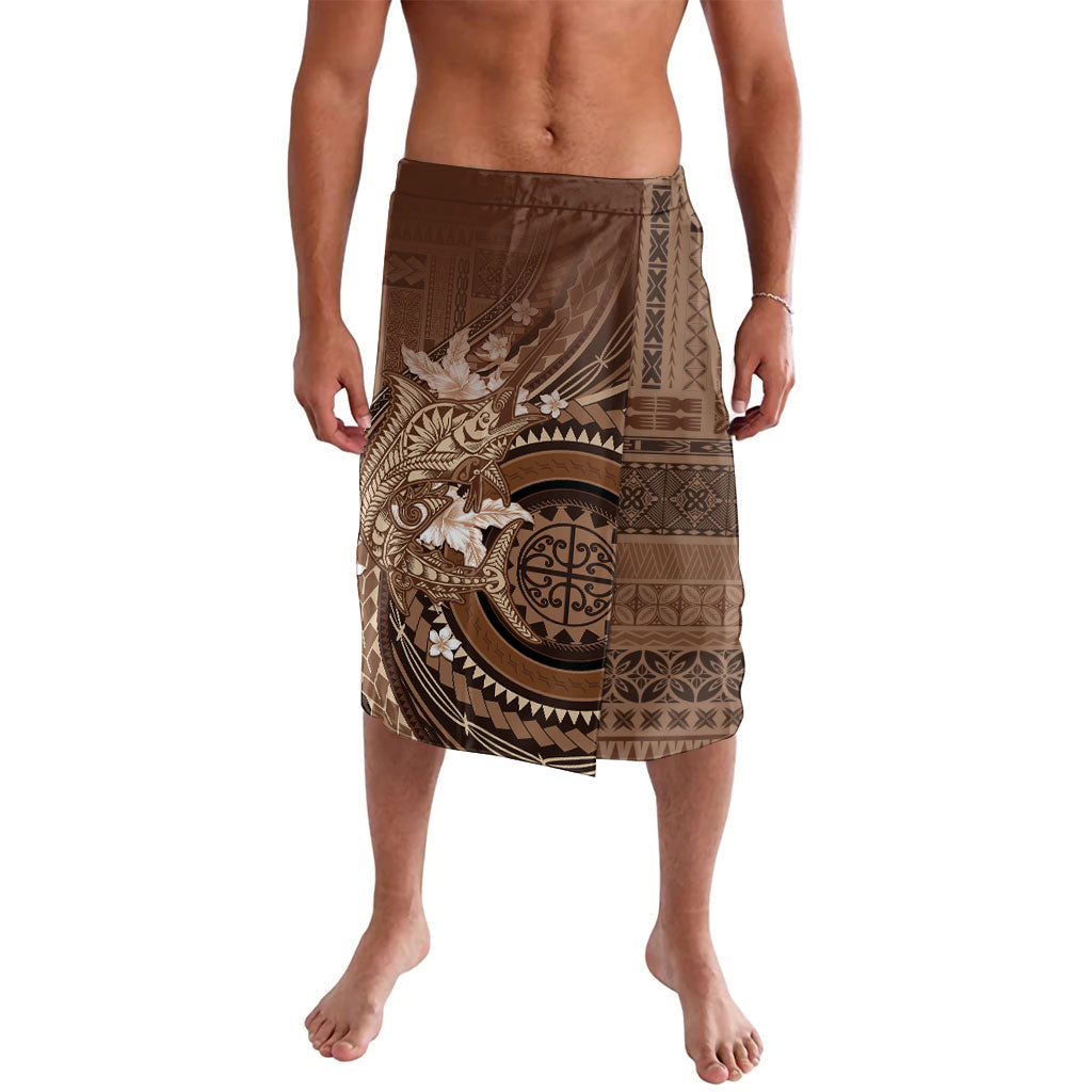 Samoa Tatau Marlin Lavalava With Siapo Motifs Brown