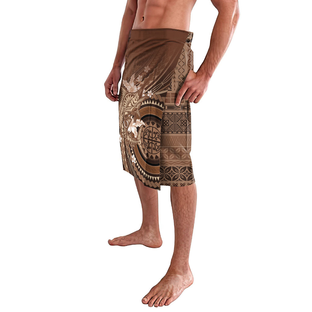 Samoa Tatau Marlin Lavalava With Siapo Motifs Brown