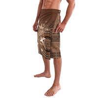 Samoa Tatau Marlin Lavalava With Siapo Motifs Brown