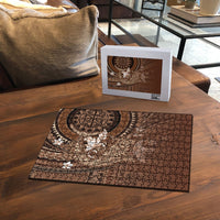 Samoa Tatau Marlin Puzzle With Siapo Motifs Brown LT05 - Polynesian Pride