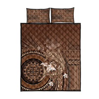 Samoa Tatau Marlin Quilt Bed Set With Siapo Motifs Brown
