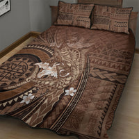 Samoa Tatau Marlin Quilt Bed Set With Siapo Motifs Brown