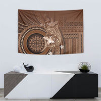 Samoa Tatau Marlin Tapestry With Siapo Motifs Brown