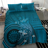 Samoa Tatau Marlin Bedding Set With Siapo Motifs Teal