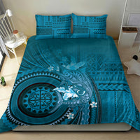 Samoa Tatau Marlin Bedding Set With Siapo Motifs Teal