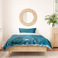 Samoa Tatau Marlin Bedding Set With Siapo Motifs Teal