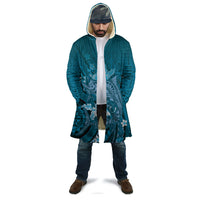 Samoa Tatau Marlin Cloak With Siapo Motifs Teal