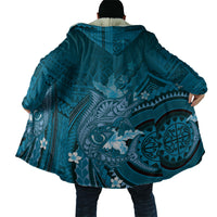 Samoa Tatau Marlin Cloak With Siapo Motifs Teal