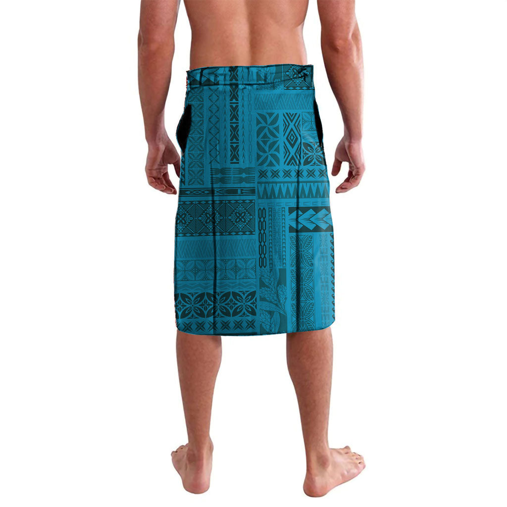 Samoa Tatau Marlin Lavalava With Siapo Motifs Teal