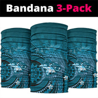 Samoa Tatau Marlin Neck Gaiter With Siapo Motifs Teal