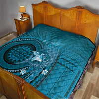 Samoa Tatau Marlin Quilt With Siapo Motifs Teal