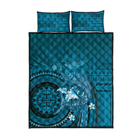 Samoa Tatau Marlin Quilt Bed Set With Siapo Motifs Teal