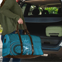 Samoa Tatau Marlin Travel Bag With Siapo Motifs Teal