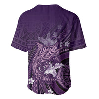 Samoa Tatau Marlin Baseball Jersey With Siapo Motifs Violet